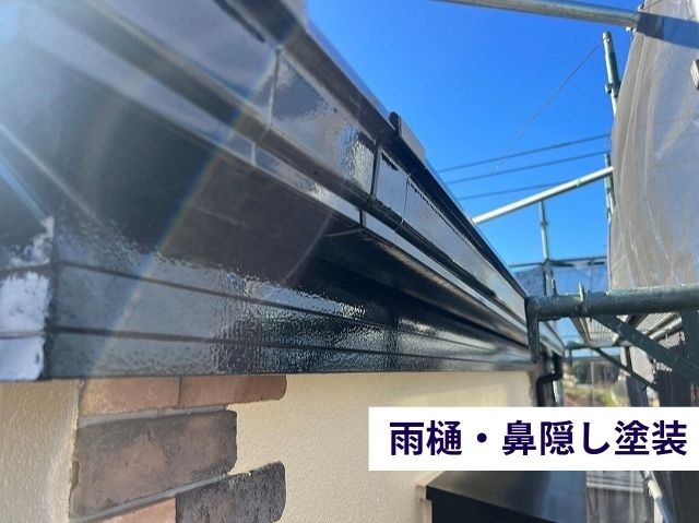 付帯部塗装　雨樋　鼻隠し (2)